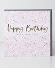 Pink daisies birthday greeting card by Belly Button Designs featuring a cheerful floral design.