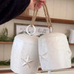 Neutral White Cow Bells With Star, close-up product detail