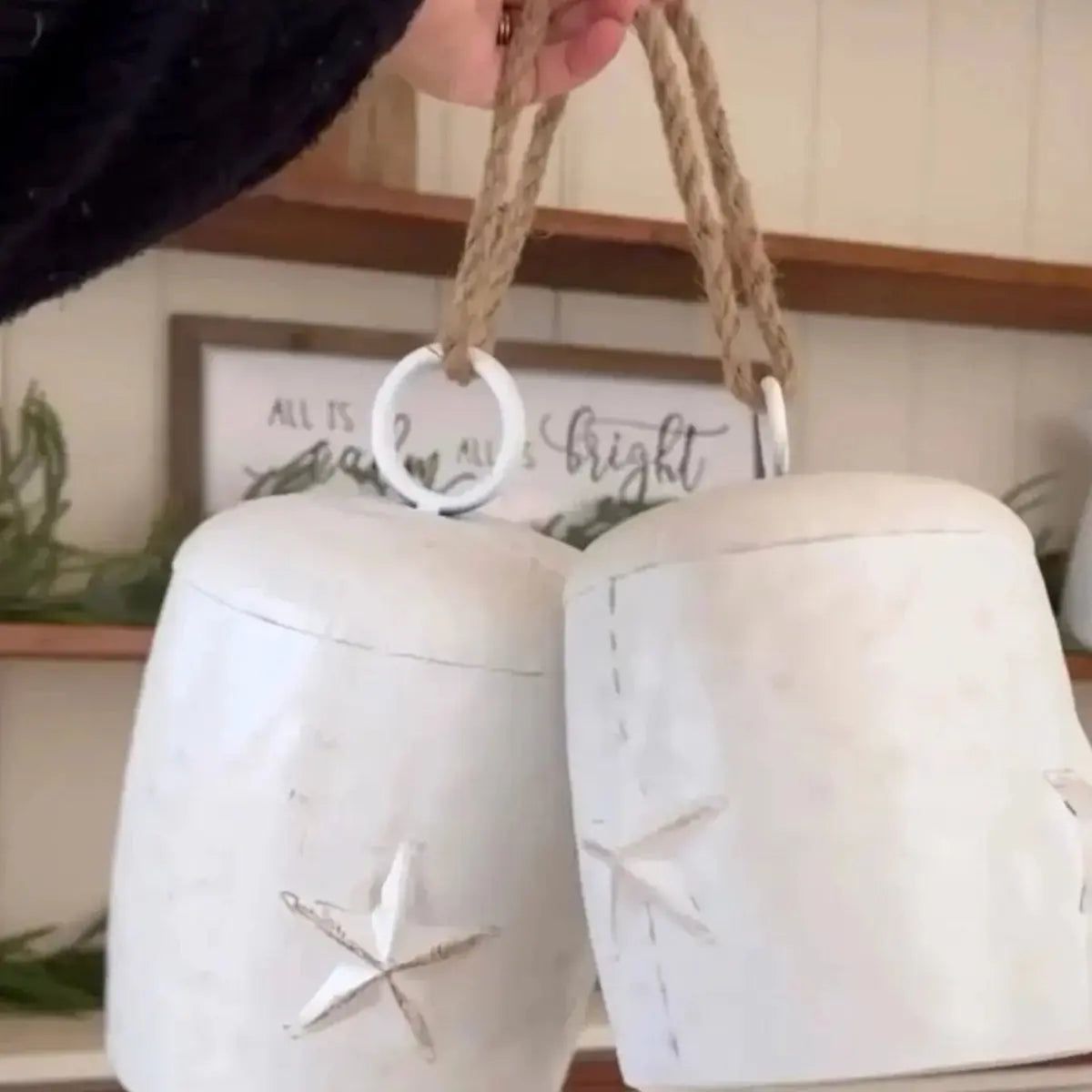 Neutral White Cow Bells With Star, alternate product detail