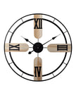 Black And Wood Cut Out Wall Clock - ClocksClocks - Lulu Loves Home