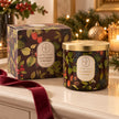 Blackberry and Bramble botanical candle with gold lid, with matching gift box