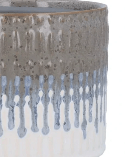 Blue And Beige Reactive Glaze Plant Pot - Home DecorHome Decor - Lulu Loves Home