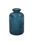 Blue Dimpled Glass Bottle Bud Vase - Home DecorHome Decor - Lulu Loves Home