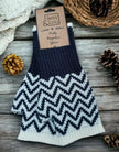Blue Herringbone Fingerless Glove & Wrist Warmer - AccessoriesAccessories - Lulu Loves Home