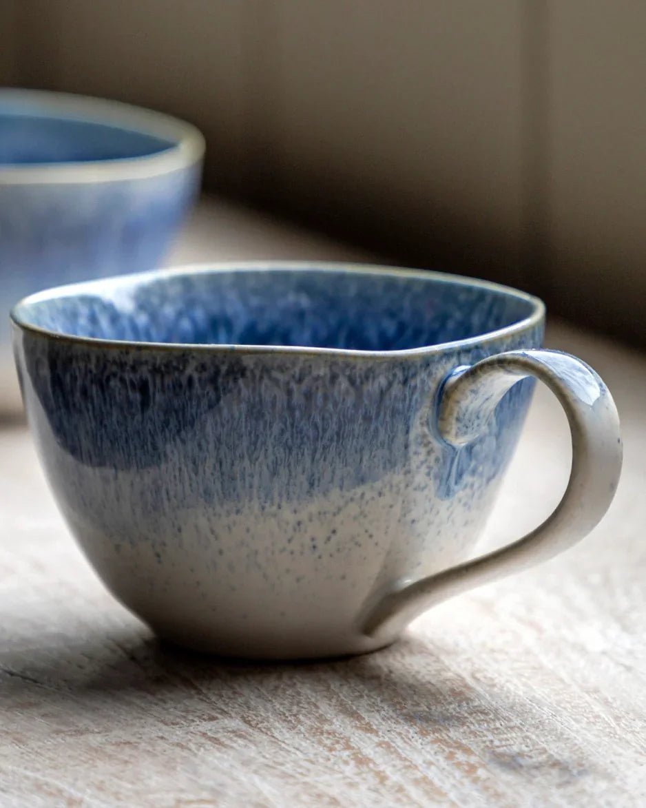 Blue Reactive Glaze Organic Ombre Mug - Kitchen & DiningKitchen & Dining - Lulu Loves Home