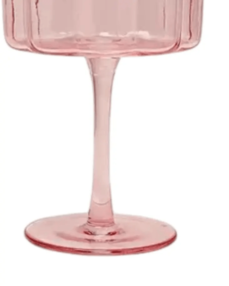 Blush Pink Scalloped Martini Glass - Set Of Two - Home DecorHome Decor - Lulu Loves Home