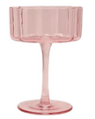 Blush Pink Scalloped Martini Glass - Set Of Two - Home DecorHome Decor - Lulu Loves Home