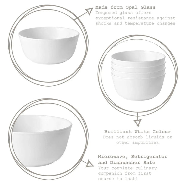 Bormioli Rocco Toledo Glass Cereal Bowl - 12.5cm - Kitchen & DiningKitchen & Dining - Lulu Loves Home
