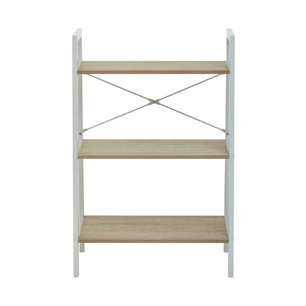 Bradbury Three Tier Natural Oak Veneer Ladder Shelf Unit - PRE ORDER FOUR WEEK DELIVERY - Furniture And MirrorsFurniture And Mirrors - Lulu Loves Home