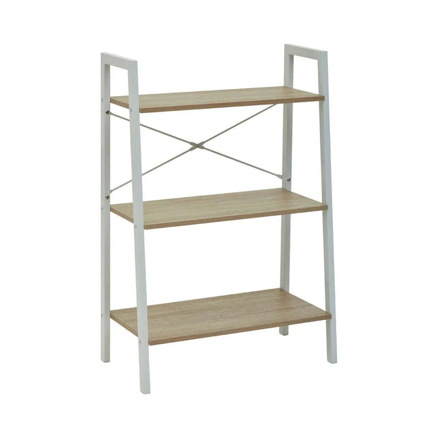 Bradbury Three Tier Natural Oak Veneer Ladder Shelf Unit - PRE ORDER FOUR WEEK DELIVERY - Furniture And MirrorsFurniture And Mirrors - Lulu Loves Home