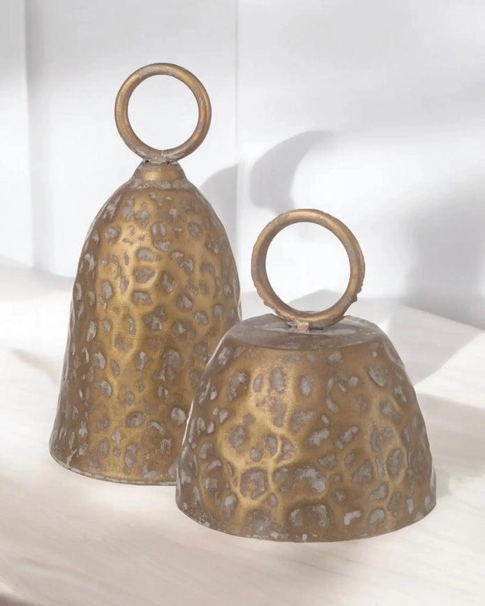 Brass Coloured Metal Cow Bell – Rustic Autumn & Christmas Decoration - Seasonal Decor - ChristmasSeasonal Decor - Christmas - Lulu Loves Home