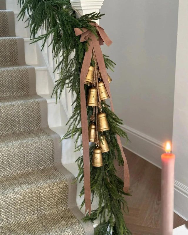 Brass Gold Metal Jingle Bells Garland - Seasonal Decor - ChristmasSeasonal Decor - Christmas - Lulu Loves Home