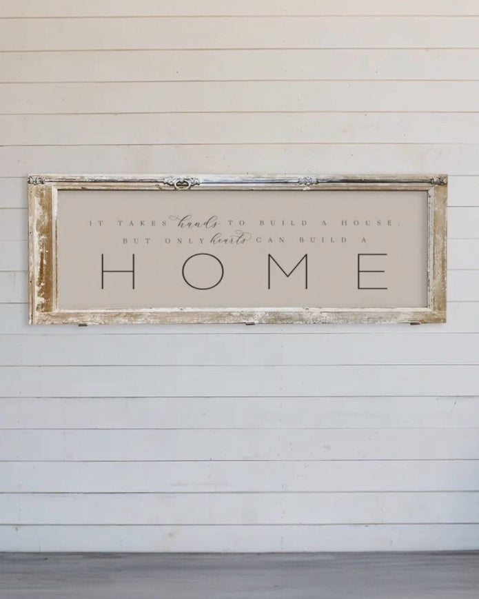 Extra large antique wood Dutch shutter framed canvas wall art by Brayden and Brooks, showcasing vintage style and textured wood details.
