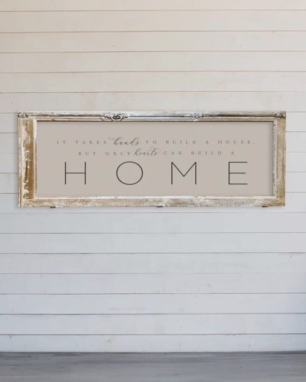 Extra large antique wood Dutch shutter framed canvas wall art by Brayden and Brooks, showcasing vintage style and textured wood details.