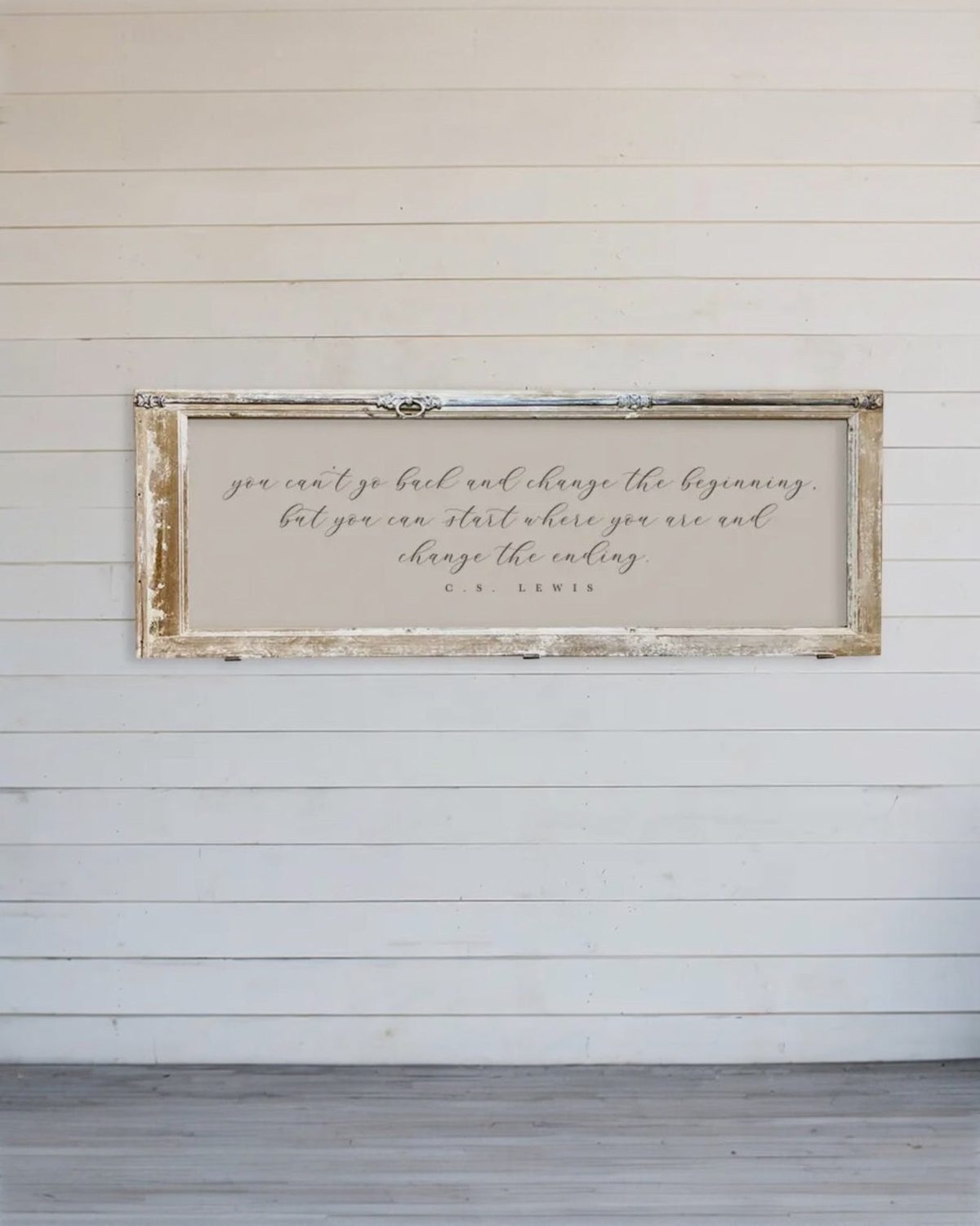 Extra large antique wood Dutch shutter framed canvas wall art by Brayden and Brooks featuring rustic vintage design.