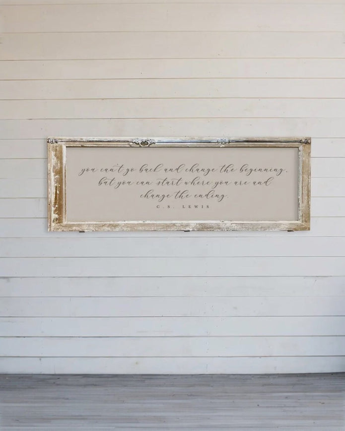 Extra large antique wood Dutch shutter framed canvas wall art by Brayden and Brooks featuring rustic vintage design.