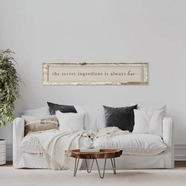 Large antique wood Dutch shutter framed canvas wall art by Brayden and Brooks featuring The Secret Ingredient design.