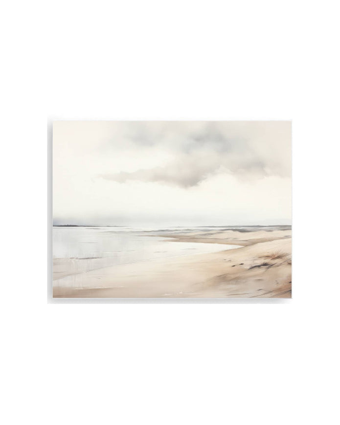 Small wood-framed wall art print by Brayden and Brooks featuring a serene seascape, ideal for coastal decor.