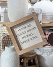 Rustic wooden wall art sign by Brayden and Brooks with the phrase 