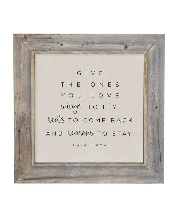 Rustic oak wooden wall art sign by Brayden and Brooks with a heartfelt message, framed and designed for wall display.
