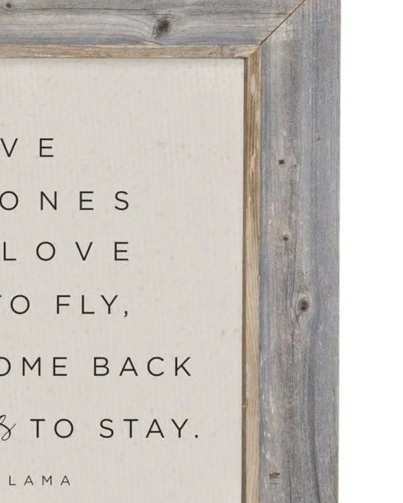 Rustic oak wooden wall art sign by Brayden and Brooks with an inspirational message, framed and designed for home decor.