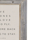 Rustic oak wooden wall art sign by Brayden and Brooks with an inspirational message, framed and designed for home decor.