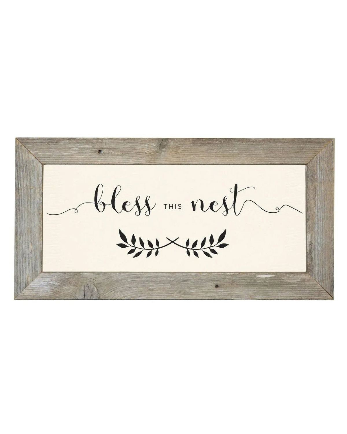 Large rustic wooden framed wall art sign by Brayden and Brooks with 