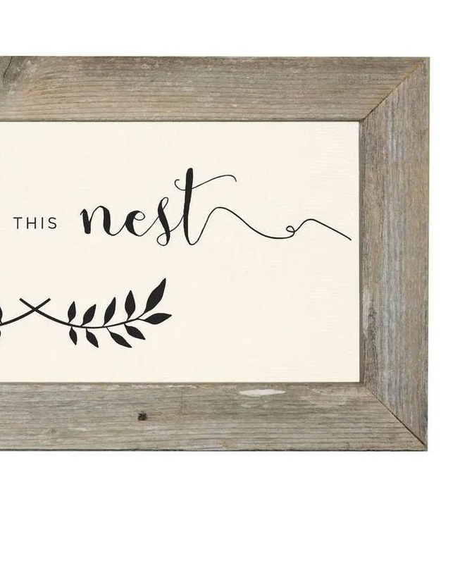 Rustic wooden framed wall art sign by Brayden and Brooks with 