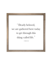Rustic wooden wall art sign by Brayden and Brooks with large framed 