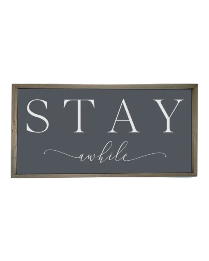 Rustic wooden framed wall art sign by Brayden and Brooks with 