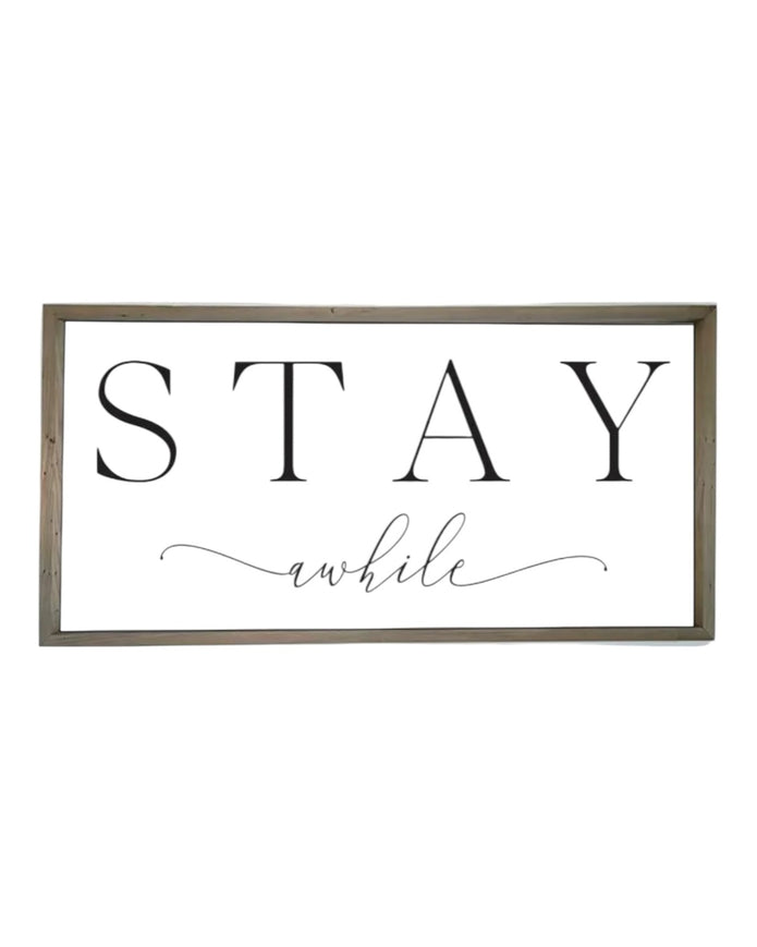Rustic wooden framed wall art sign by Brayden and Brooks with 