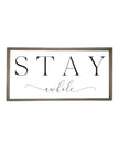 Rustic wooden framed wall art sign by Brayden and Brooks with 