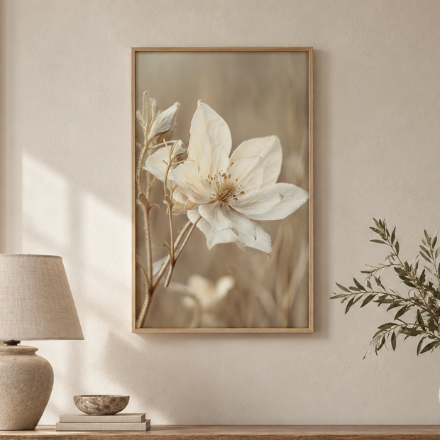 Brayden and Brooks Large Botanical Framed Wall Art — Anemone