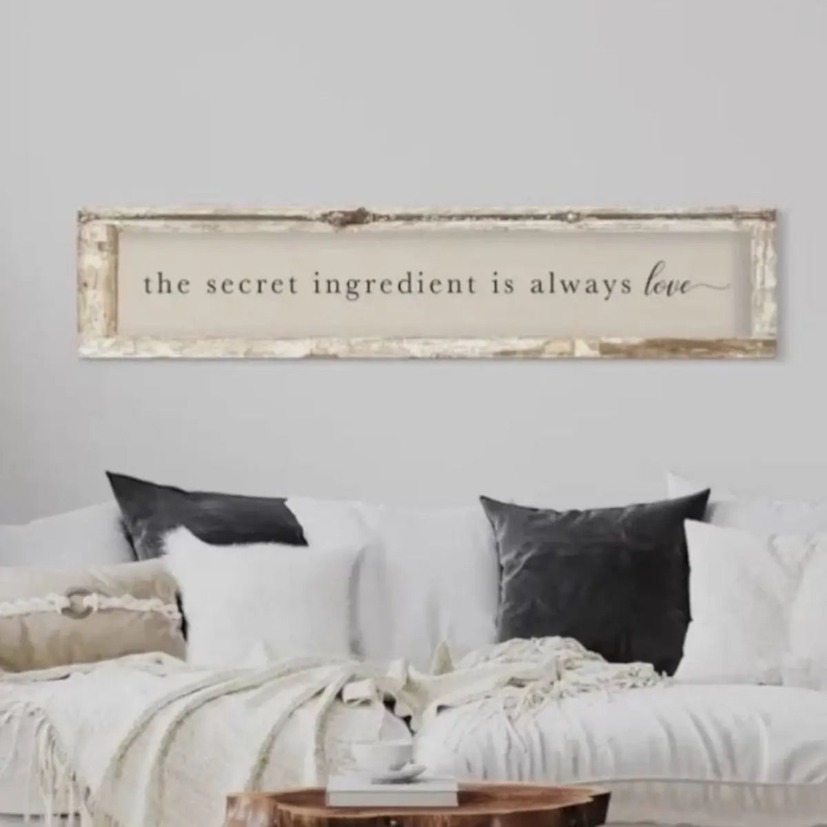 Close-up detail of Brayden and Brooks Handmade Antique Shutter Wall Art — The Secret Ingredient
