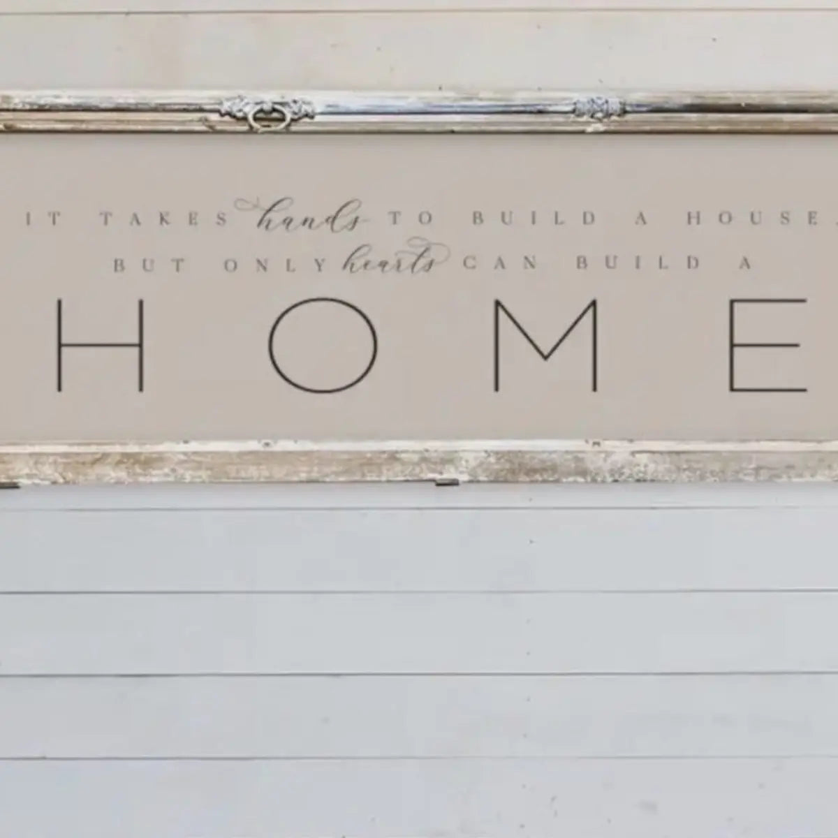 Close-up detail of Brayden and Brooks Handmade Antique Shutter Wall Art — HOME