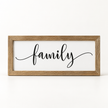 Brayden and Brooks Family medium rustic oak sign, approximately 41 x 18 cm, straight-on studio view on white.