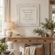 Brayden and Brooks Happiness whitewashed sign, 75 x 75 cm, styled in a classic modern country living room