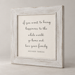 Brayden and Brooks Happiness whitewashed sign, 75 x 75 cm, angled studio product view