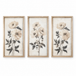 Brayden and Brooks Neutral Botanical framed wall art set of three, each 46 x 89 cm, straight-on studio view on white.