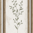 Brayden and Brooks Olive Green Botanical framed wall art set of three, each 46 x 89 cm, angled studio view on white.