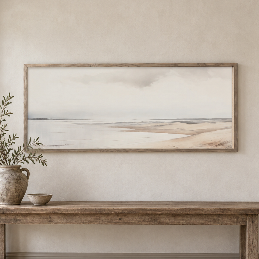 Brayden and Brooks Extra Large Framed Canvas Wall Art — Seagrass