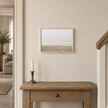 Brayden and Brooks small Seagrass framed canvas, 25 x 20 cm styled at true scale in a classic modern country interior, view 3.