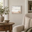 Brayden and Brooks small Vintage Sea framed canvas, 25 x 20 cm styled at true scale in a classic modern country interior, view 4.