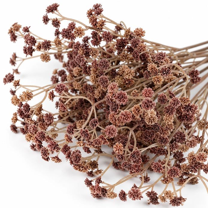 Artificial Brown Neutral Gypsophila Stem from Starlight Express, 64cm long, with delicate brown and neutral-colored blossoms.
