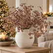 Artificial brown neutral Gypsophila stem from Starlight Express, 64cm tall, ideal for floral arrangements and home decor.
