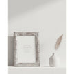 Brown and white wash Gisela Graham photo frame with groove design for 4x6 photos, decorative and stylish for home decor