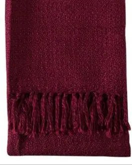 Burgundy Claret Textured Knit Blanket Throw - Soft FurnishingsSoft Furnishings - Lulu Loves Home