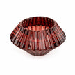 Ancient Wisdom burgundy diamond-shaped dinner candle and tealight holder for Christmas decor.