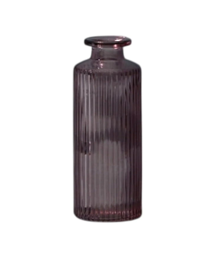 Burgundy Glass Bottle Bud Vase - Home DecorHome Decor - Lulu Loves Home