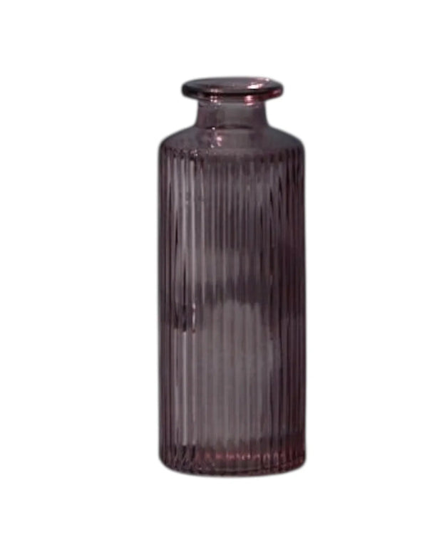 Burgundy Glass Bottle Bud Vase - Home DecorHome Decor - Lulu Loves Home